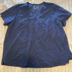 Figs Navy Blue maternity scrub top